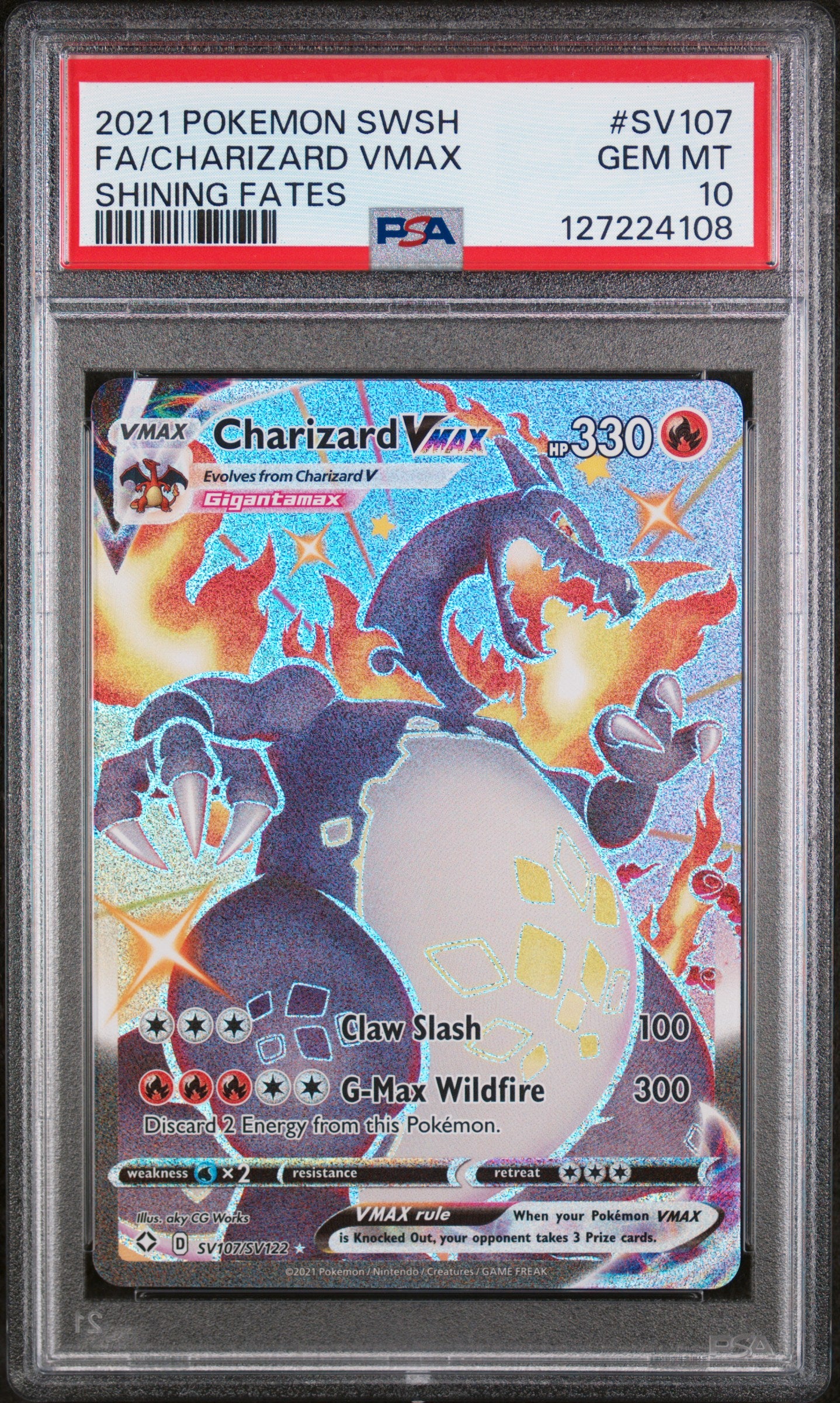 Charizard VMAX SV107/SV122 PSA 10 - Shining Fates 2021