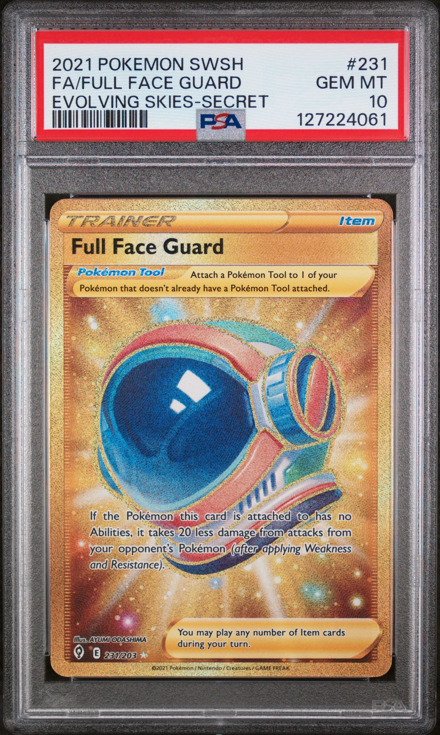 Full Face Guard 231/203 PSA 10 - Evolving Skies 2021