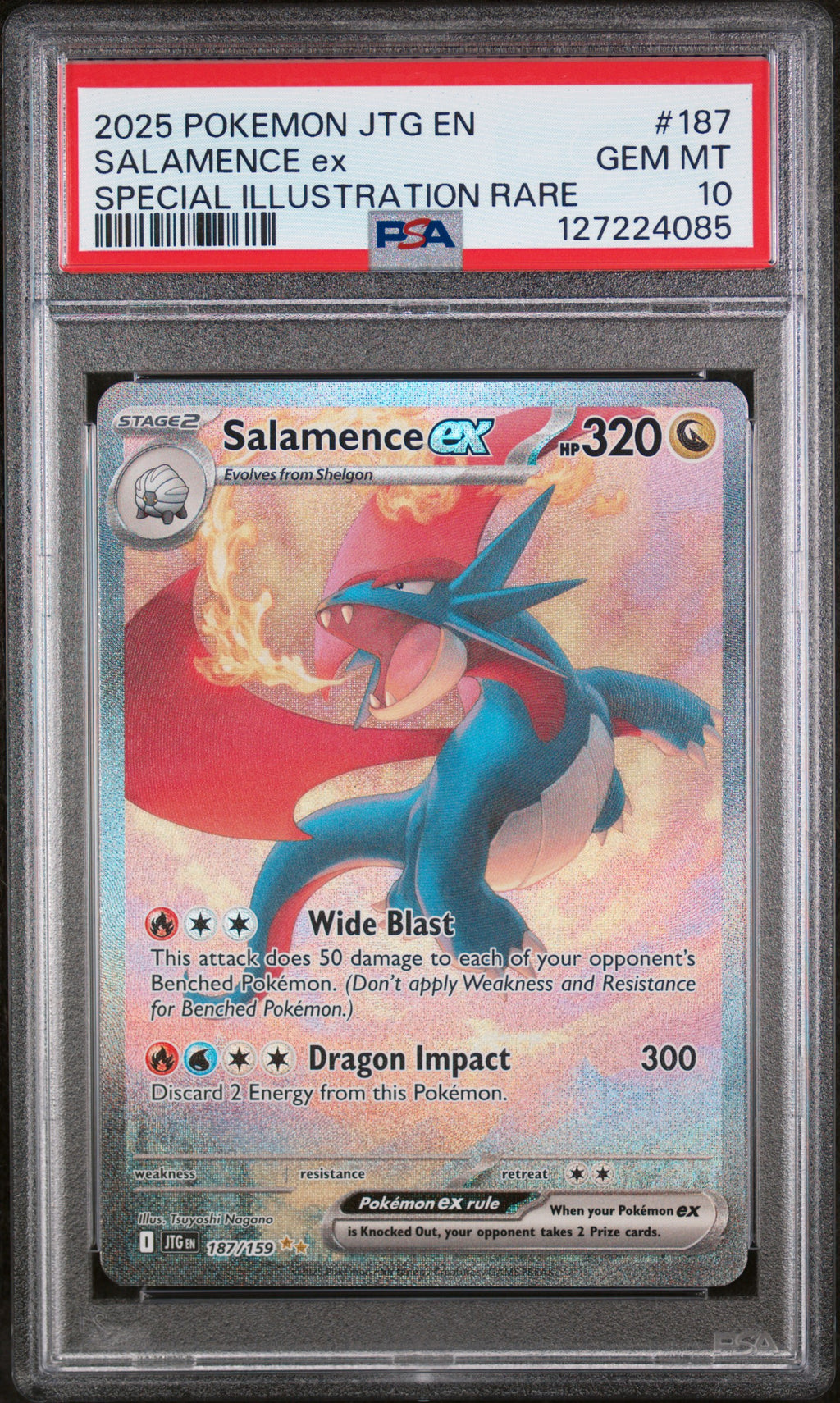Salamence EX 187/159 PSA 10 - Journey Together 2025