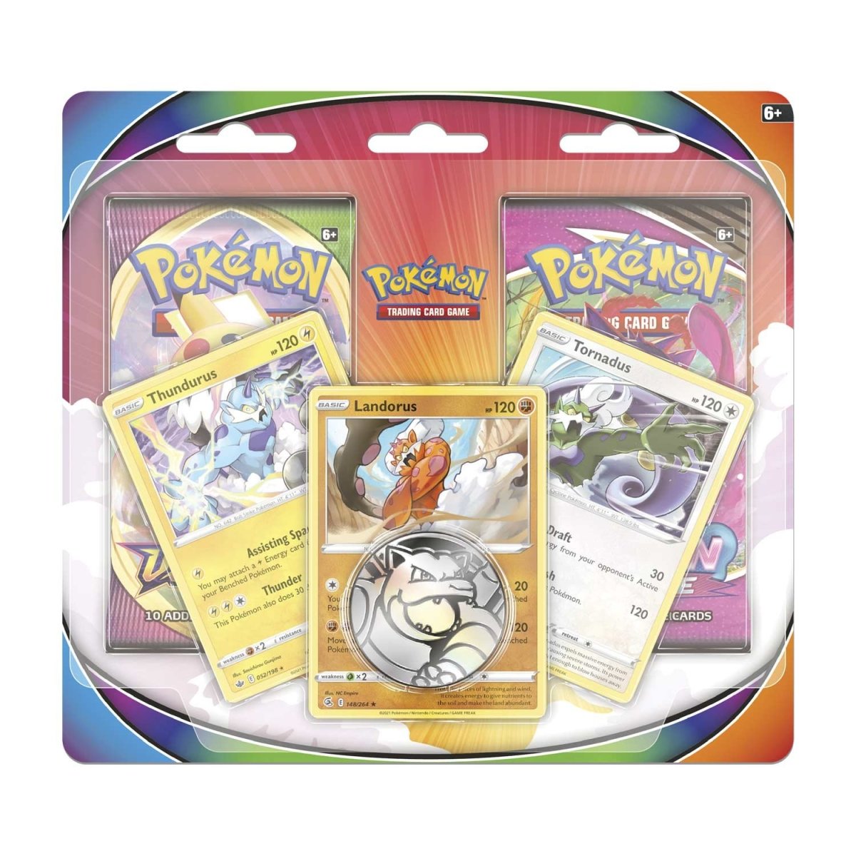 Tornadus, Thundurus & Landorus Cards with 2 Fusion Strike Booster Packs & Coin